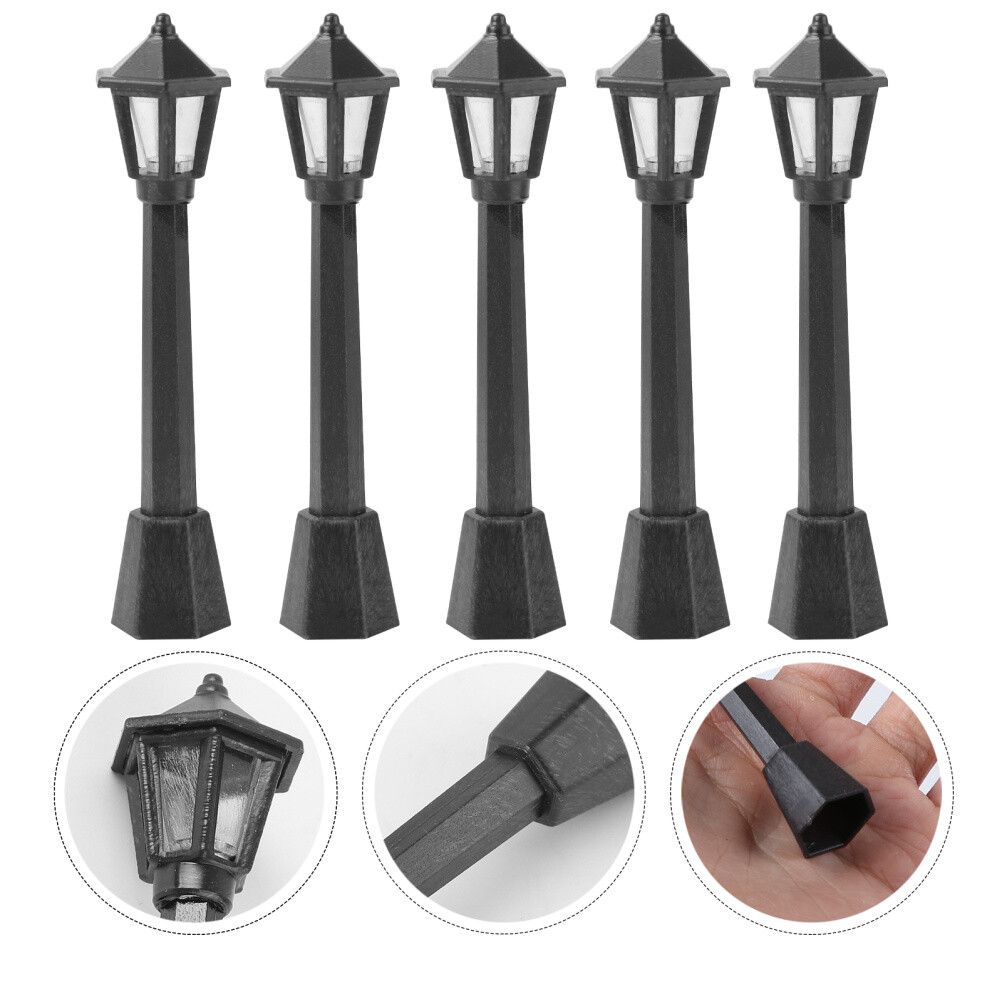 10PCS Miniature Post Lights Miniature Lamps Model Train Model