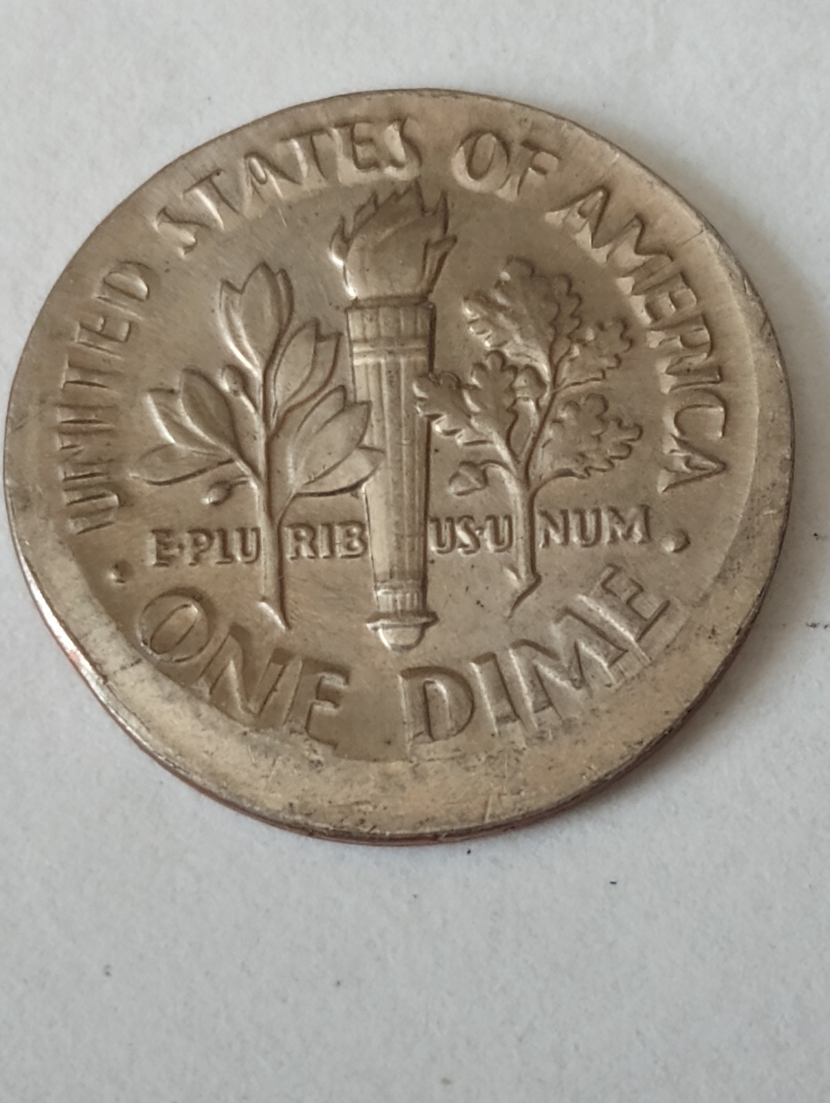 1996 Uncirculated Jefferson Dime Struck Off Center