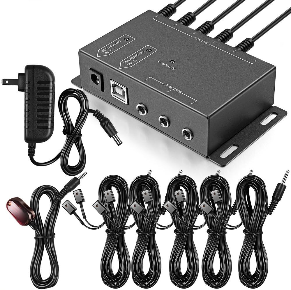 Infrared Repeater System IR Repeater Kit Control Up to 10 Devices Hidden IR Syst