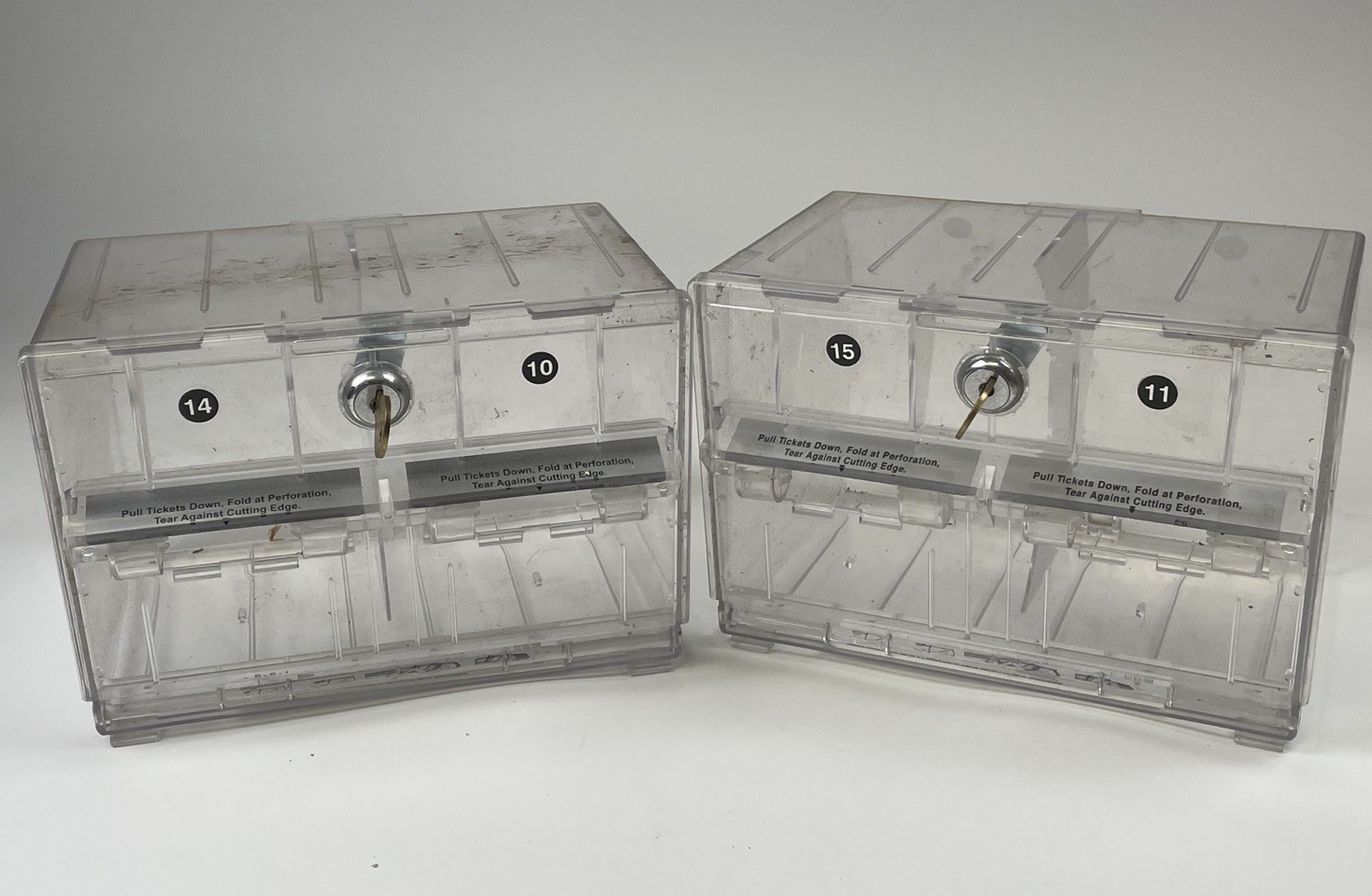 SCHAFER SYSTEMS Lottery Ticket Display/Dispenser Clear Plastic 4 Compartments