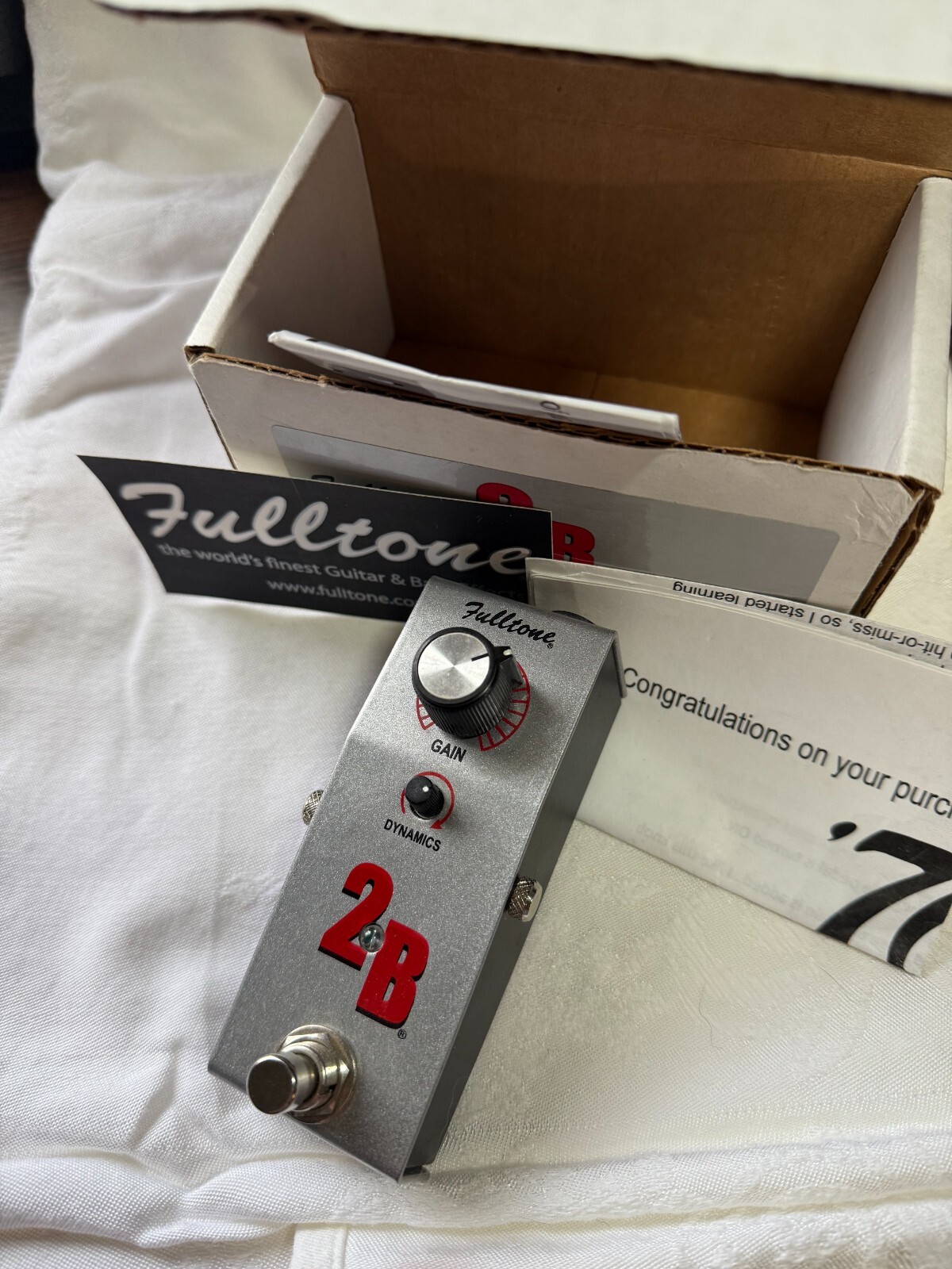 Fulltone 2B JFET Booster With Germanium Diode Limiter Guitar Pedal- New Open Box