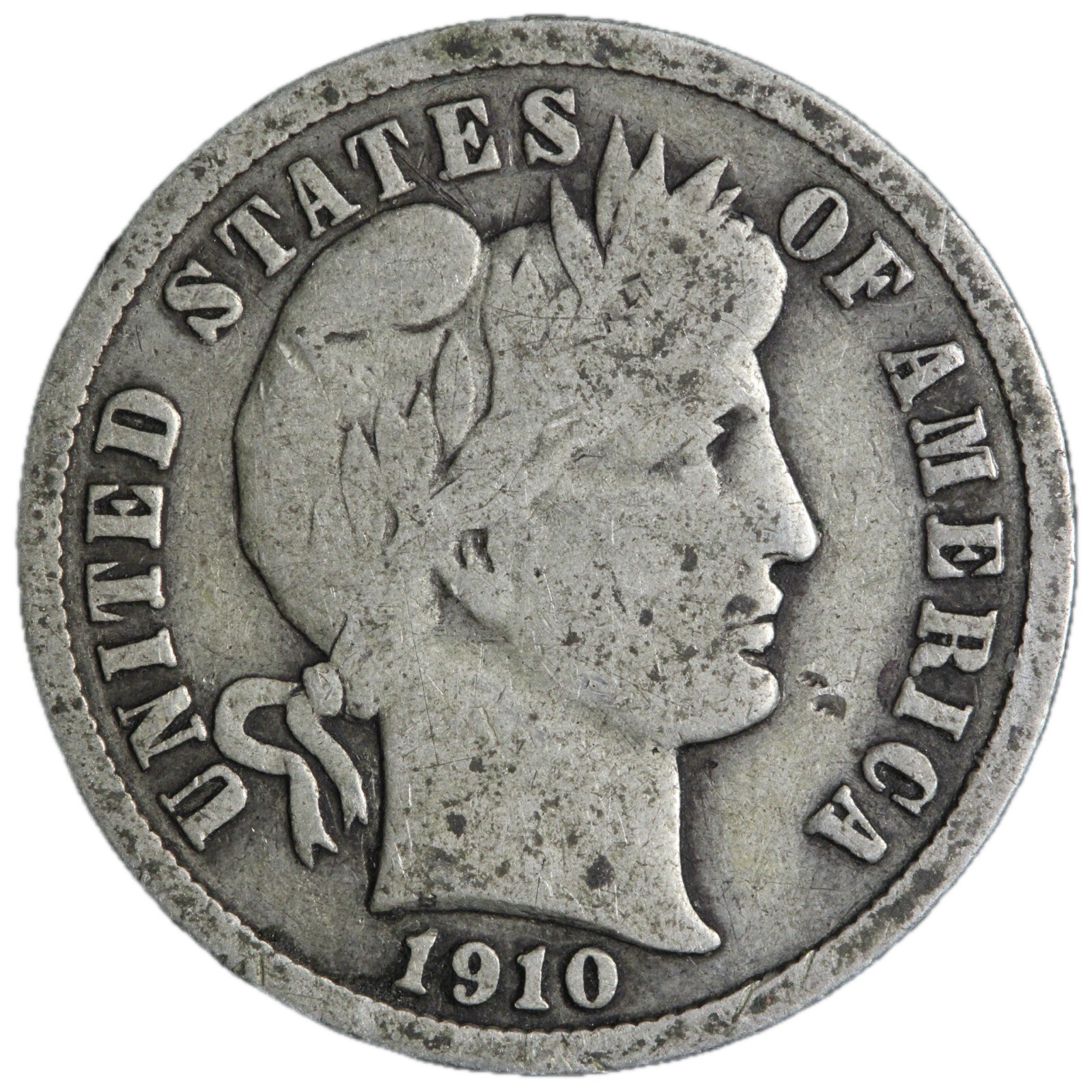 1910 Barber Dime Nice Circulated VG/FINE! Complete Your Album!