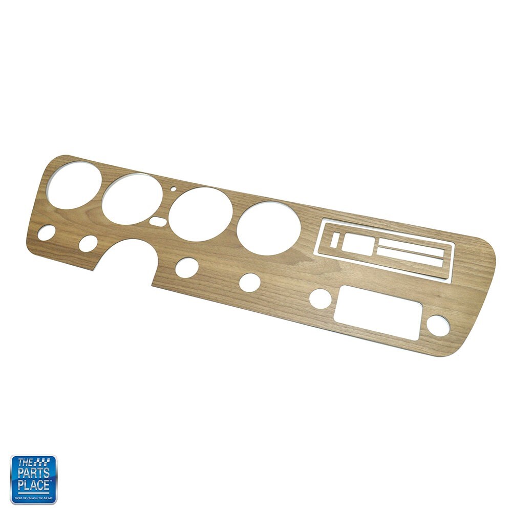 1967 GTO LeMans Wood Dash Insert on Aluminum Backing Without Air Conditioning