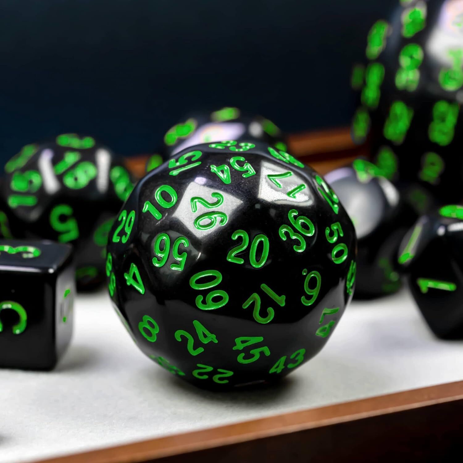 15 Pieces Complete Polyhedral DND Dice Set D3-D100 Spherical D&D Dice Set D100