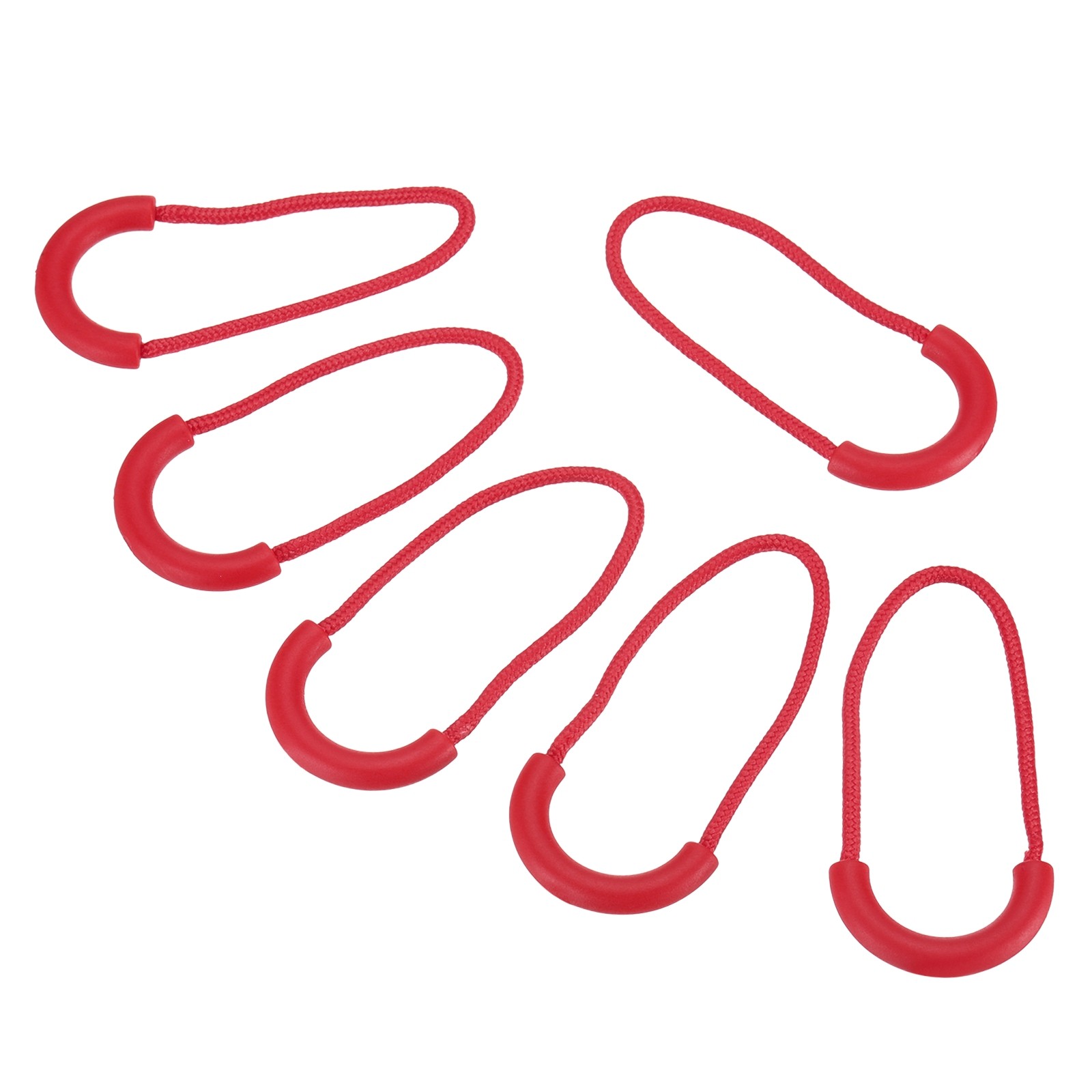 Zipper Pulls Replacement, 15 Pack Extension Cord Handle for Bags, Red