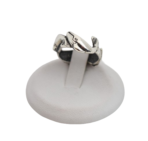 Humpback Whale 925 Sterling Silver Ring Sizes 6.5, 7