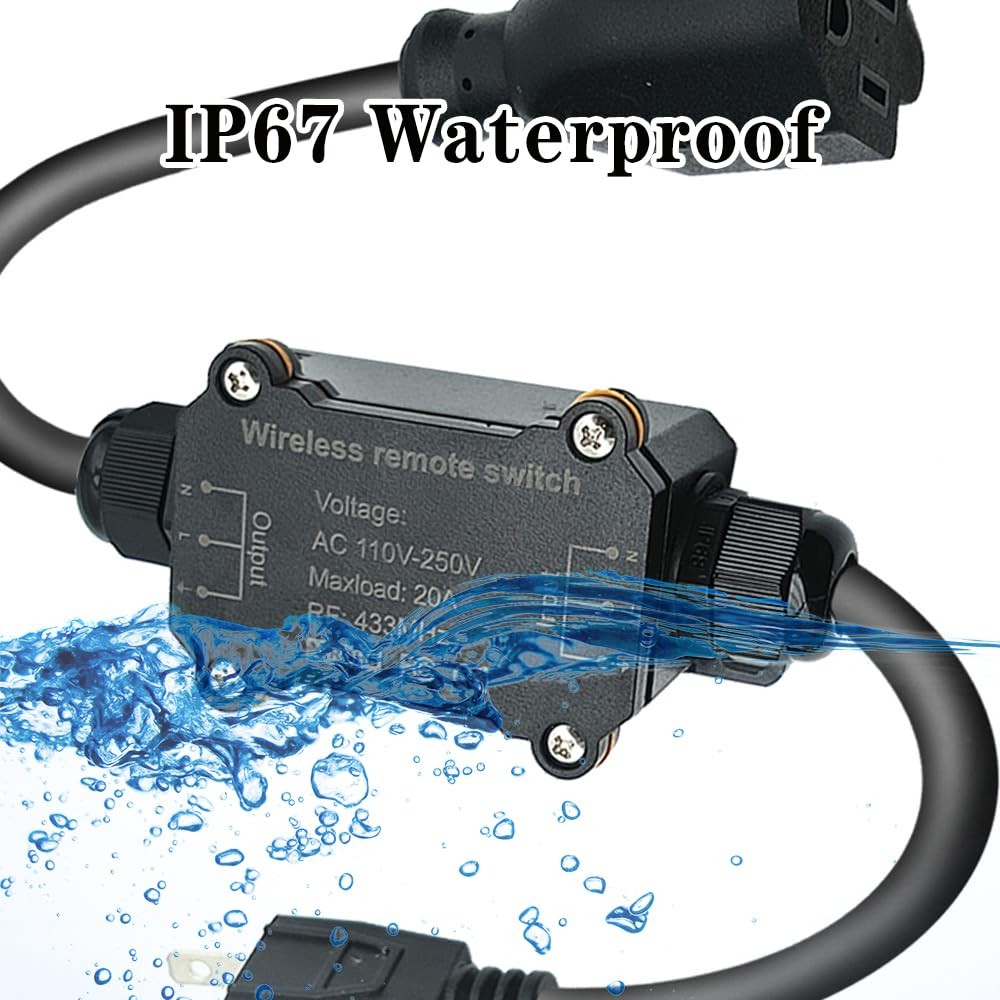 AC110V Waterproof Remote Control Power Switch with 164ft Long Range,AC110V/12