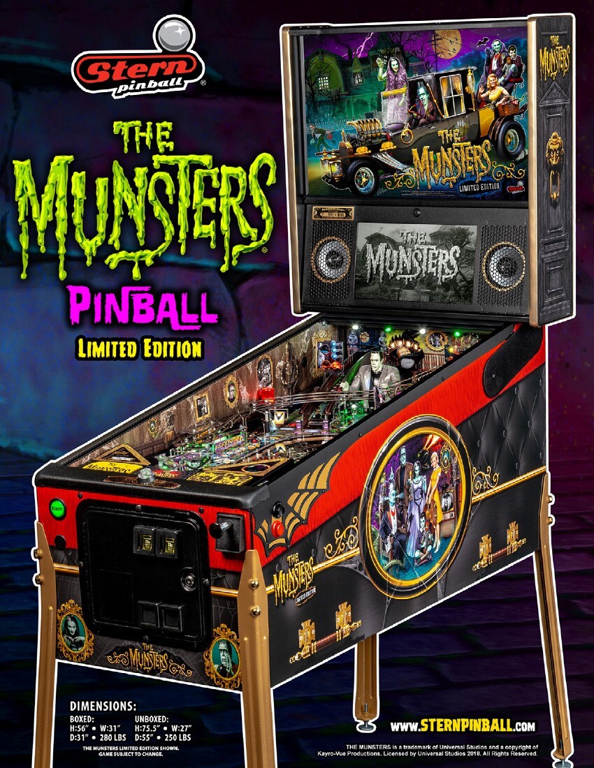 Stern The Munsters Premium / LE Pinball Rubber Ring Kit **Customize Your Kit**