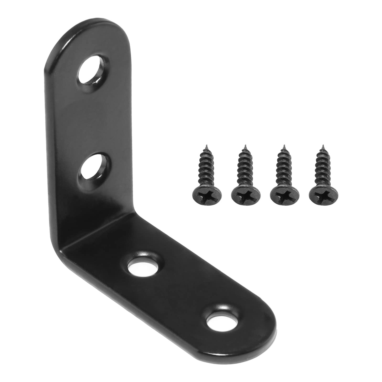 20 PCS Black 1.5 Inch 40MM Stainless Steel Right Angle Brackets L Bracket