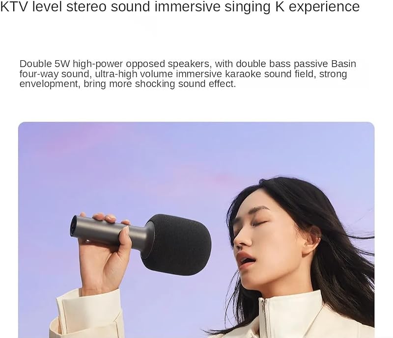 Xiaomi Karaoke Microphone Bluetooth 5.1 Rechargeable Handheld Mic with Base