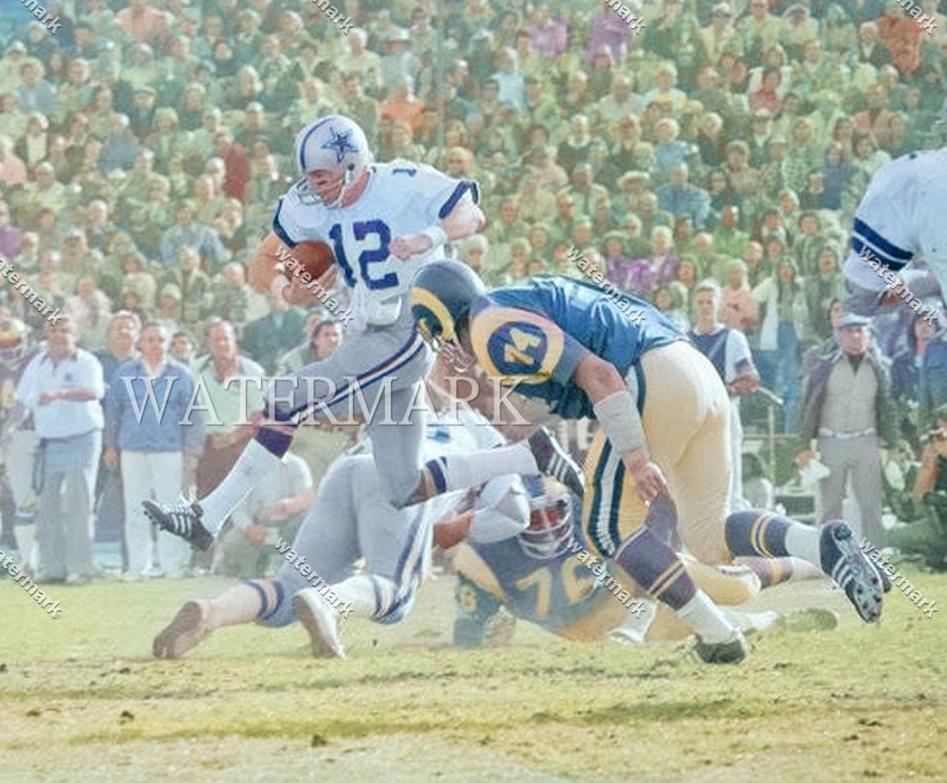 GN957 Roger Staubach Cowboys - Merlin 8x10 11x14 16x20 Colorized Photo