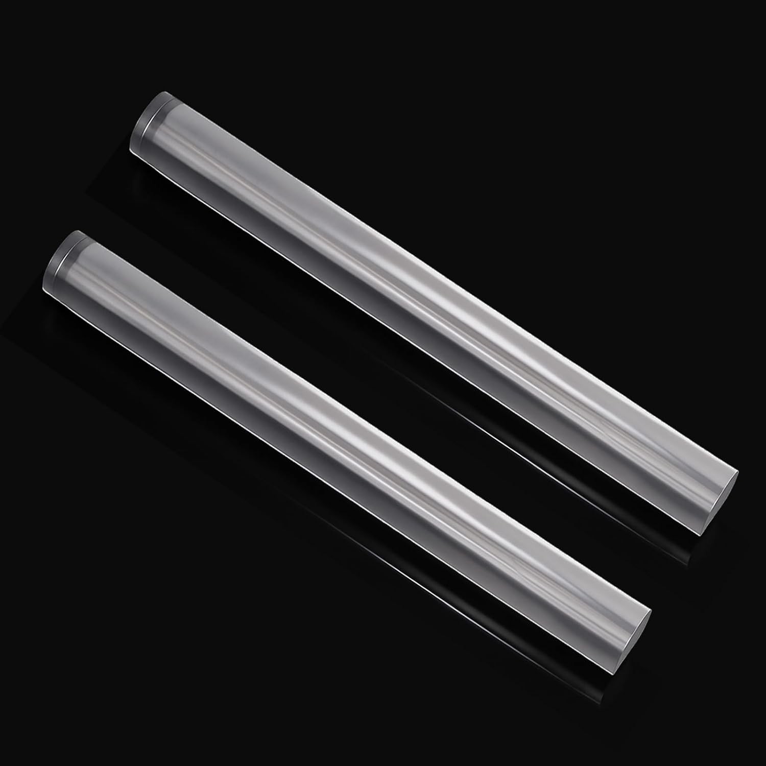 Acrylic Clay Roller Pin Tools 2pc Clear Plastic Tube Roller Pin Polymer Clay