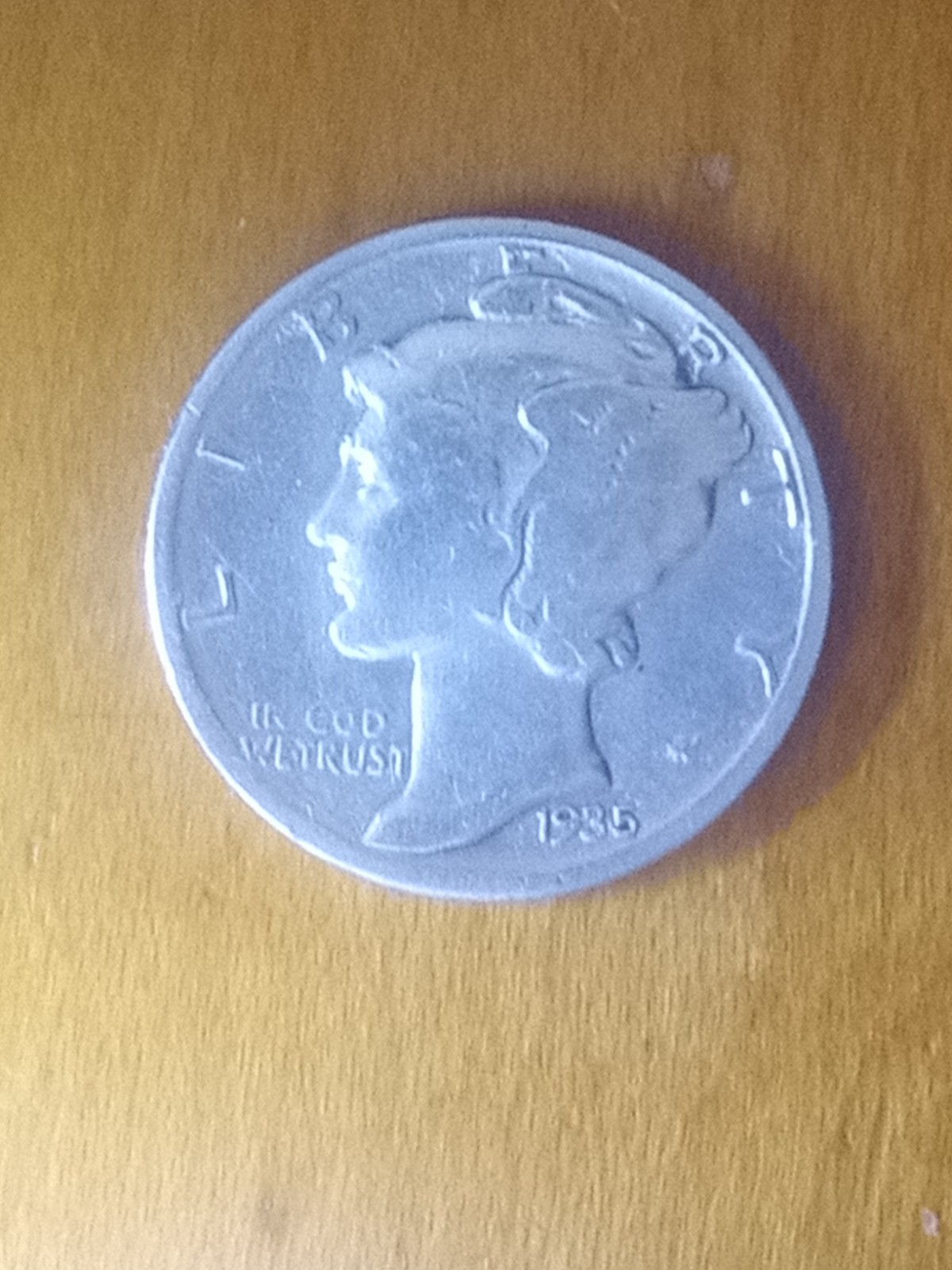 1943 S Mercury Dime #1, light wear on high spots