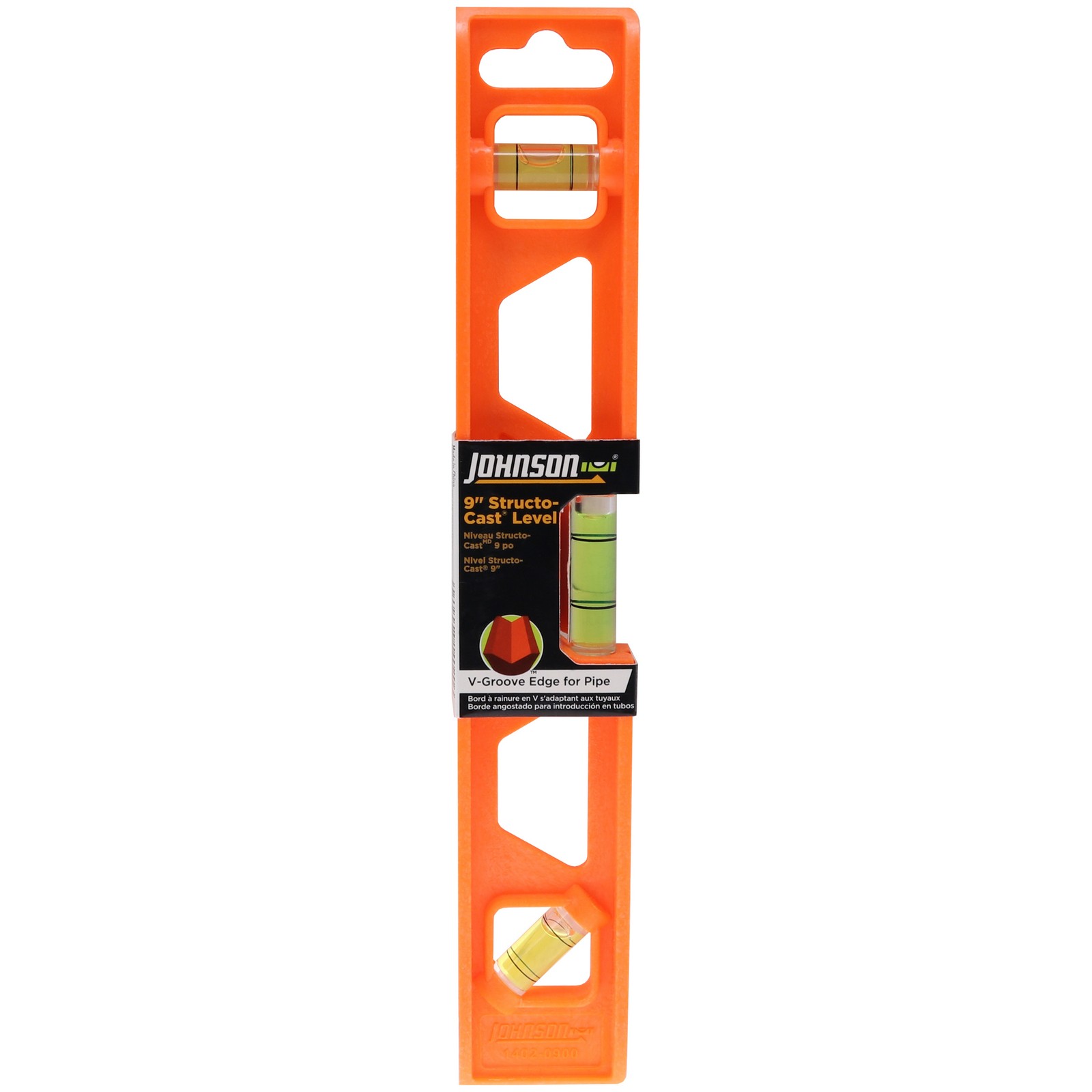 Johnson Level 1402-0900 9-Inch Structo-Cast Torpedo Level (4-Pack)
