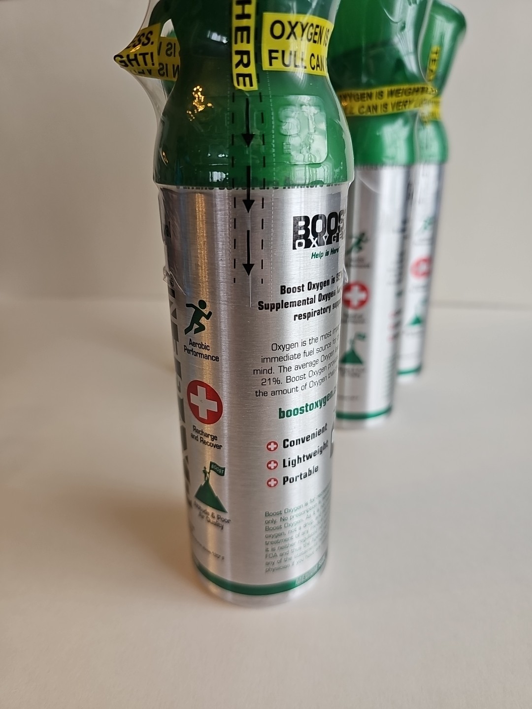5- Boost Oxygen 95% Pure Oxygen 5 Liters, 5 Bulk Pack, Natural, New & Sealed