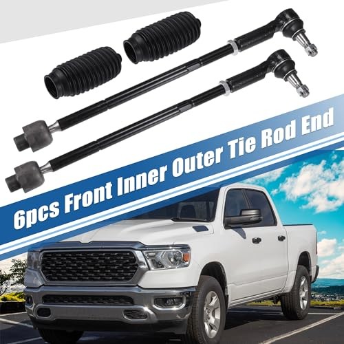 6pcs Front Inner Outer Tie Rod Ends Kit Suspension Steering Tie Rod End for