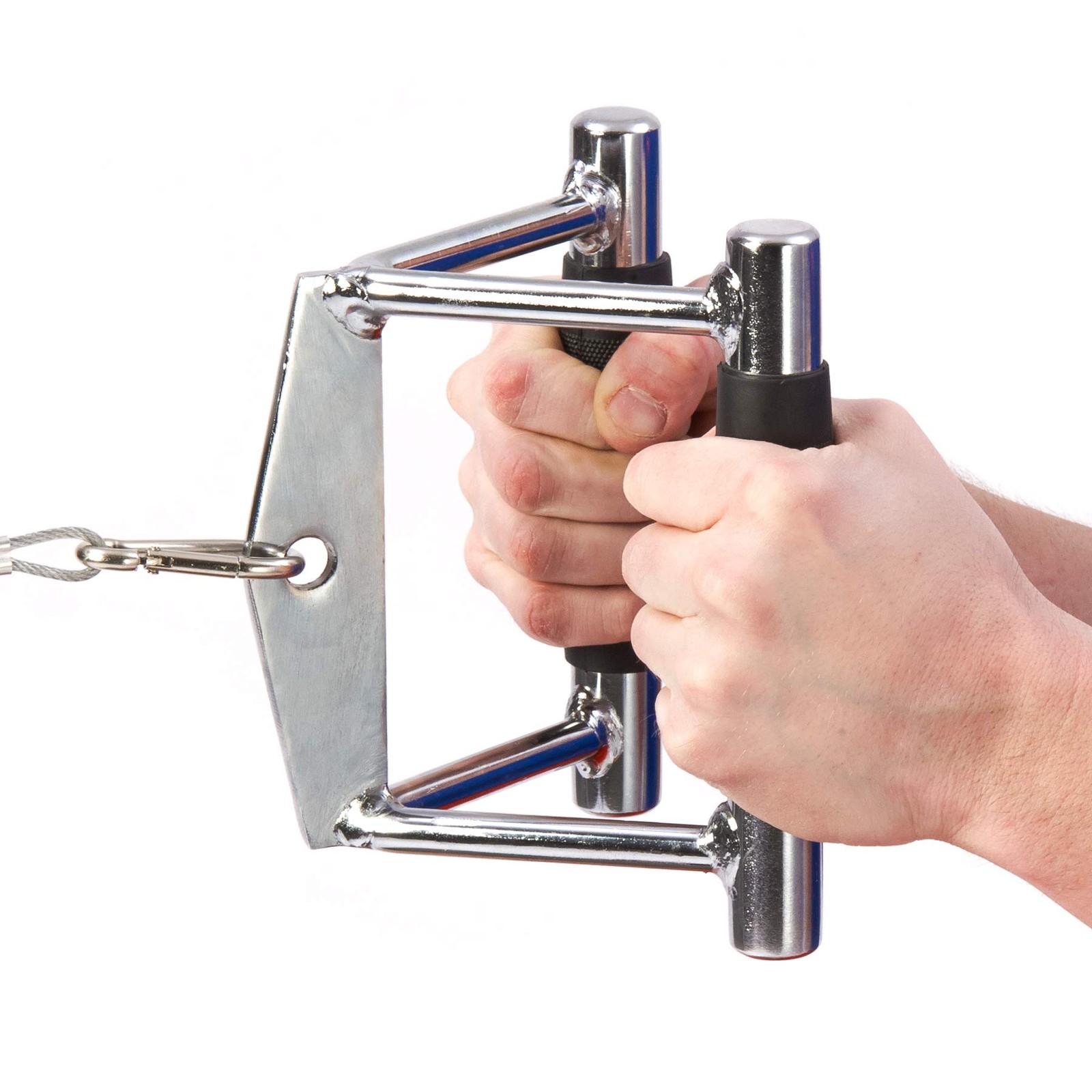Cable Machine Attachment Combo V Bar Tricep Rope Silver Gym Training Tool