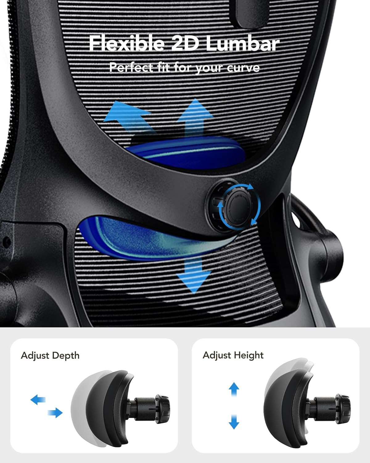 Ergonomic Office Chair, High Back Computer Desk Chair with Adjustable Lumbar Sup