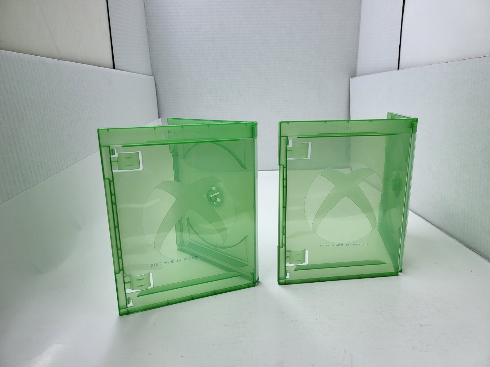 2X MINT NEW XBOX ONE Authentic Replacement Clear Green Game Case OEM W/Sleeve