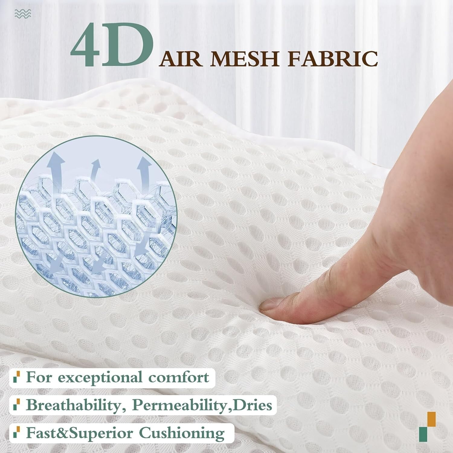 Soft Polyester Bath Pillow with 6 Strong Suction Cups - Enhances Spa Experience