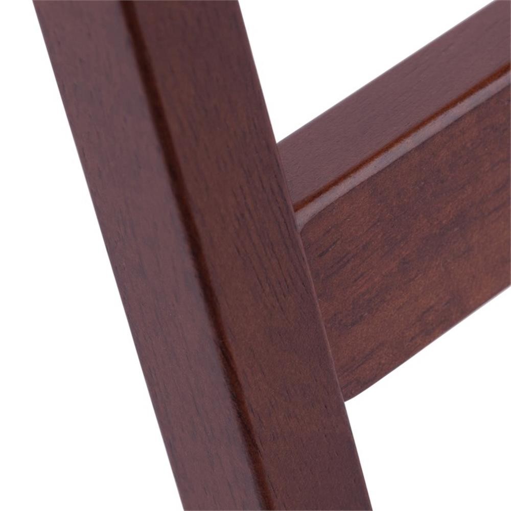 Pemberly Row Contemporary 2-Piece Snack Table Set in Walnut Finish