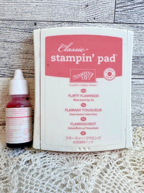 Stampin' Up! Ink Pad and Reinker FLIRTY FLAMINGO Set Cardmaking, Scrapbooking