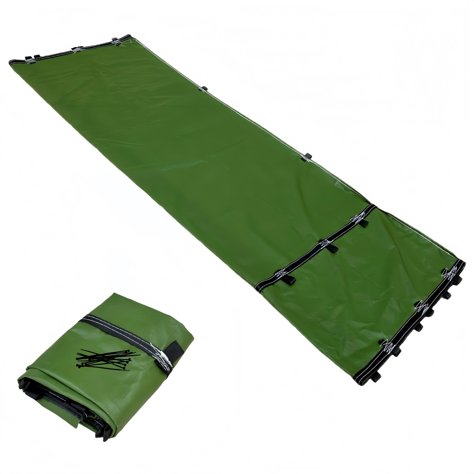 Owfccla Heavy-Duty 10Ft Construction Chute Section with 12 Olive Drab