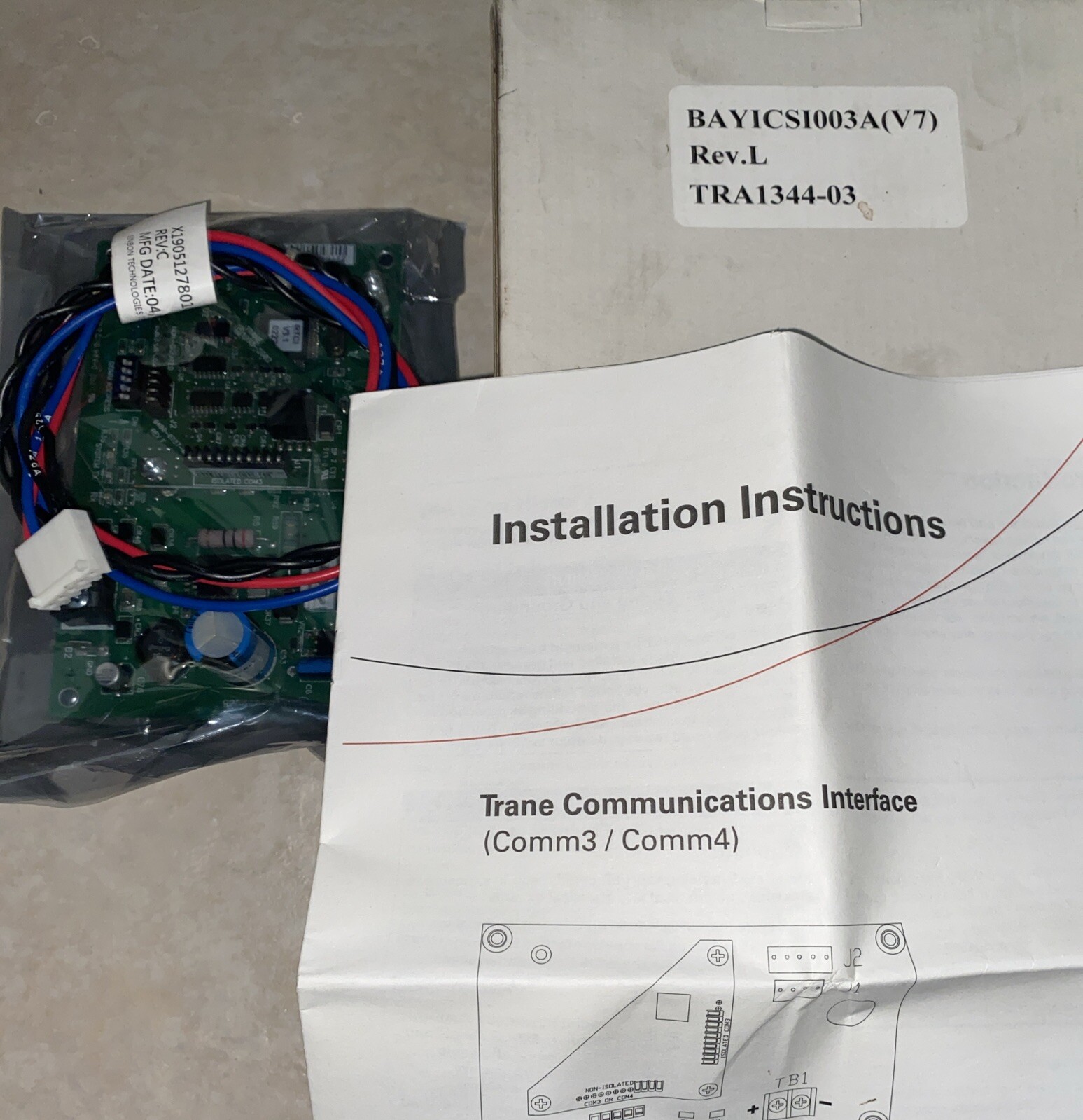 Brand New OEM Trane Interface Board Kit BAYICSI003A(V7) BRD-3177 BRD03177