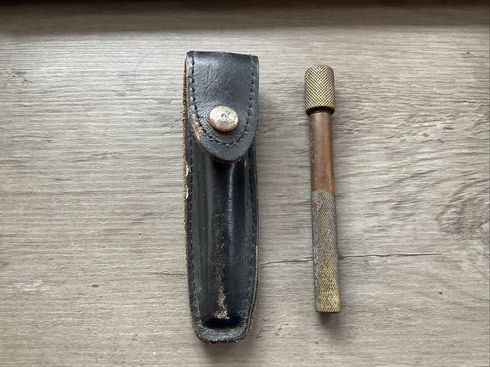 Vintage EZE Lap Diamond Sharpener Hone For Knives With Belt Sheath