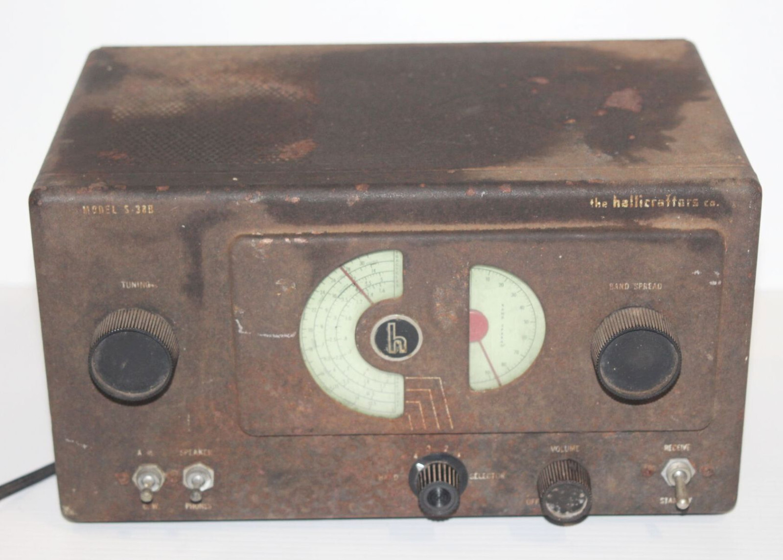 Vintage Hallicrafters Model S-38B 4 Band Shortwave Ham Tube Radio Receiver AS IS