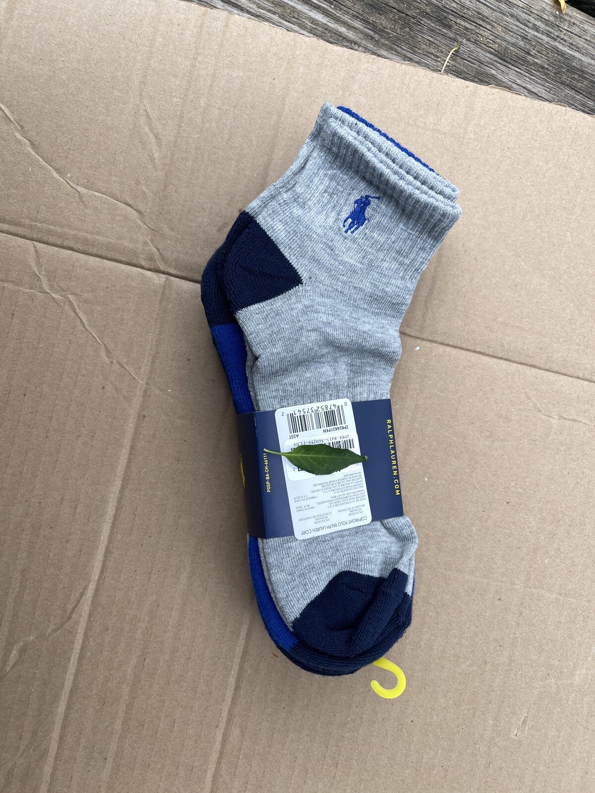POLO RALPH LAUREN Men's Socks 4 Pairs sock Size 10-13 fits shoe 6-12.5