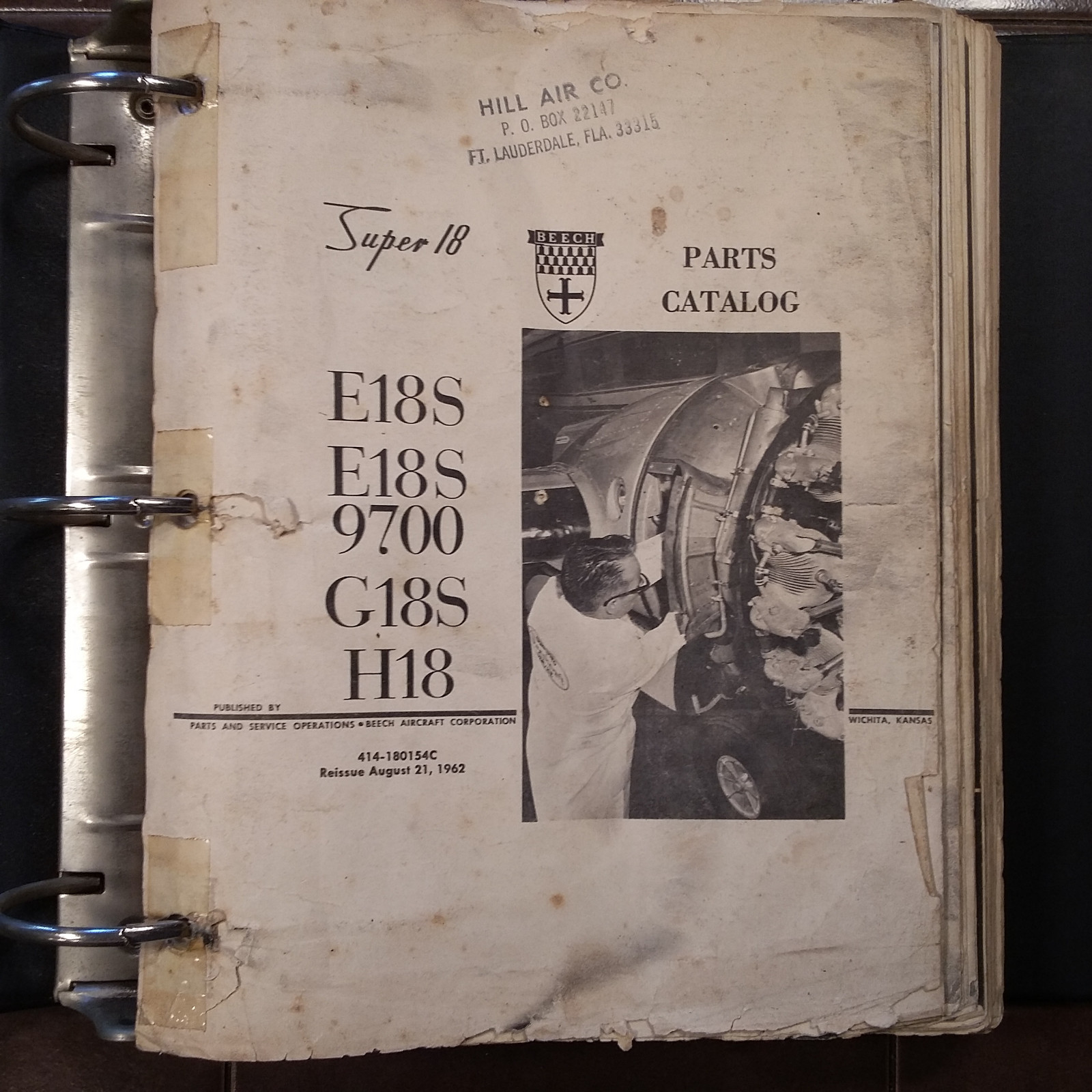 1962 Beechcraft Super 18, E18S, 9700, G18S & H18 Parts Manual