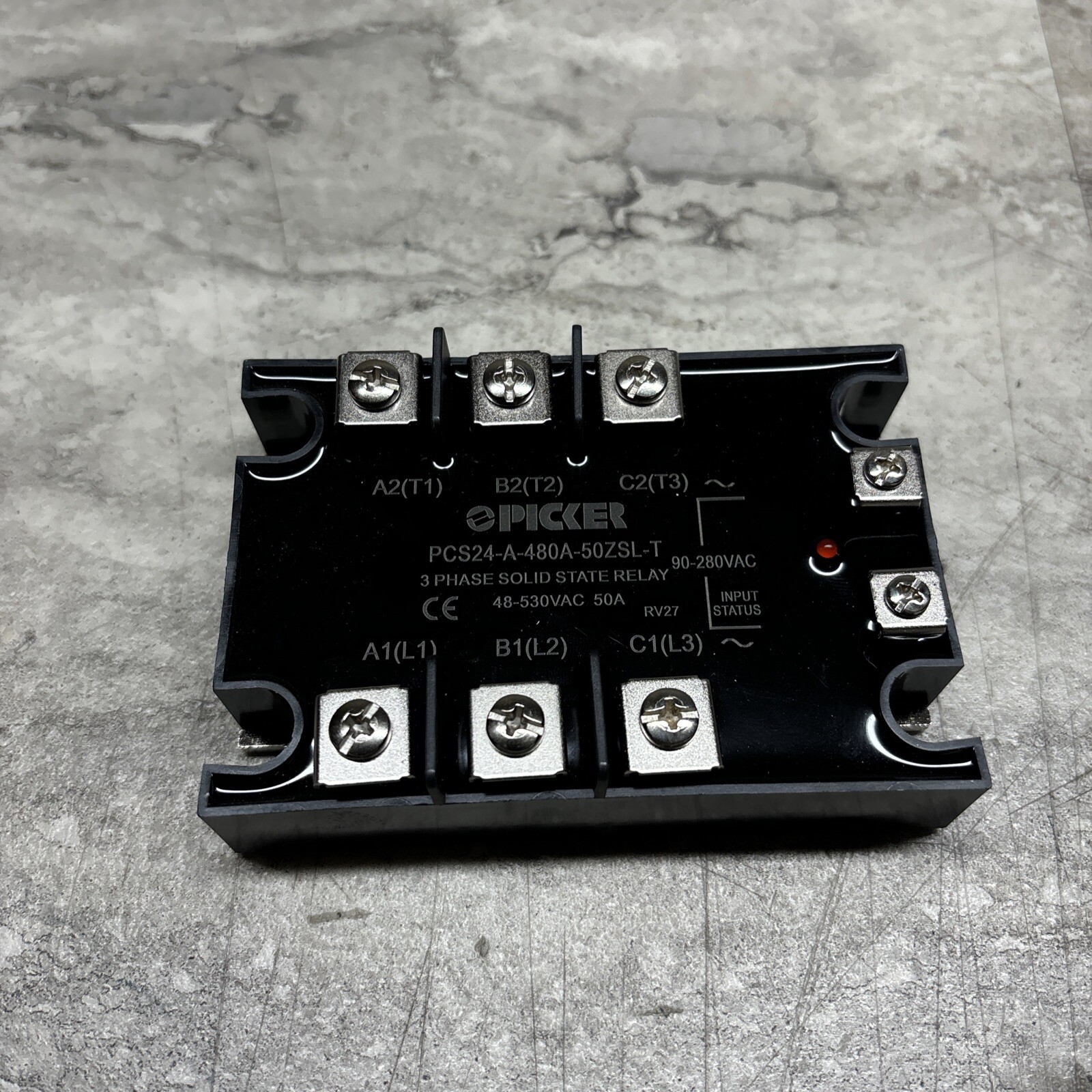 Picker PCS24-A-480A-50ZSL-T 3 Phase Solid State Relay, Panel Mount, New