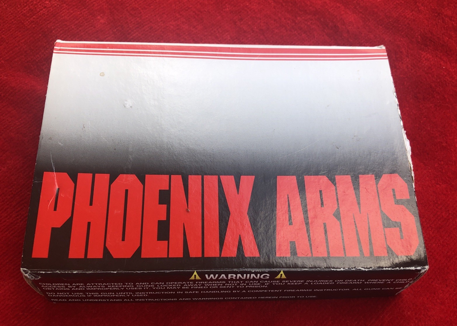 FACTORY PHOENIX ARMS HP-22 BOX WITH LOCK , SALES TAG AND INSTRUCTION SHEET