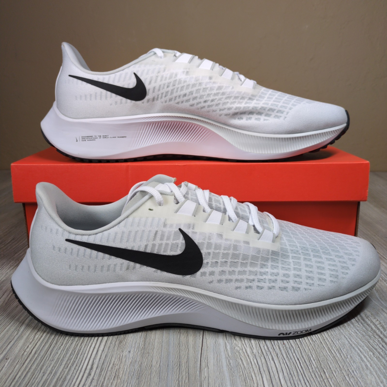 Nike Air Zoom Pegasus 37 TB White/Black Mens Size 15 New CJ0677-100