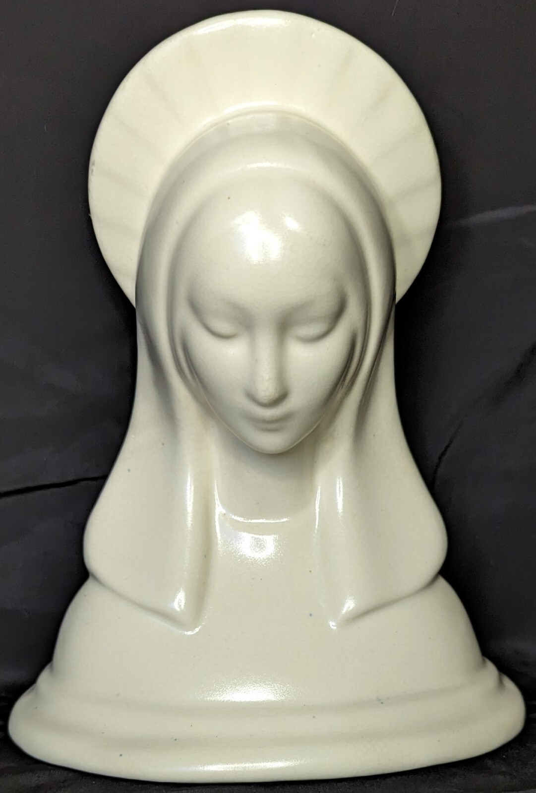 Vintage Monmouth Pottery Madonna Mother Mary White Planter #359