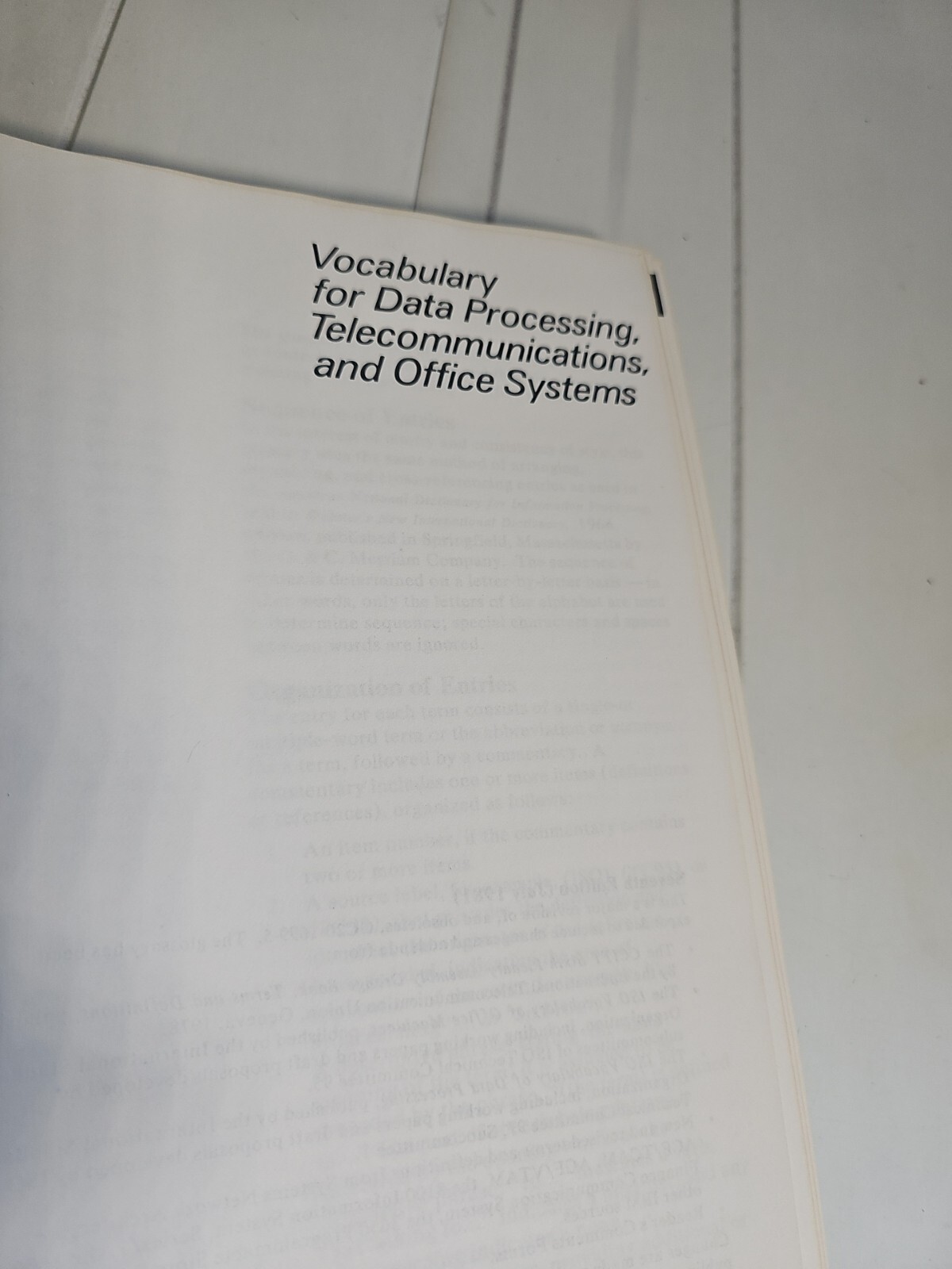 IBM Vocabulary for Data Processing, Telecommunications and Office Systems 7th Ed