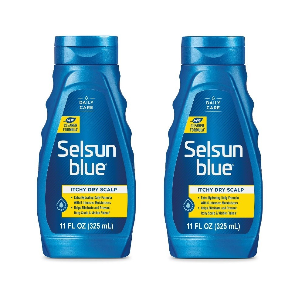 Selsun Blue Itchy Dry Scalp Anti-Dandruff Shampoo, 11 fl. oz. Pack Of 2
