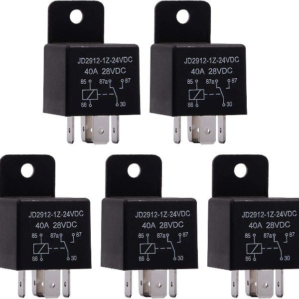 JD 2912 1Z 24VDC 40A 28VDC 5 Pin 24V 40 Amp SPDT Relay Switch Contactor Pack