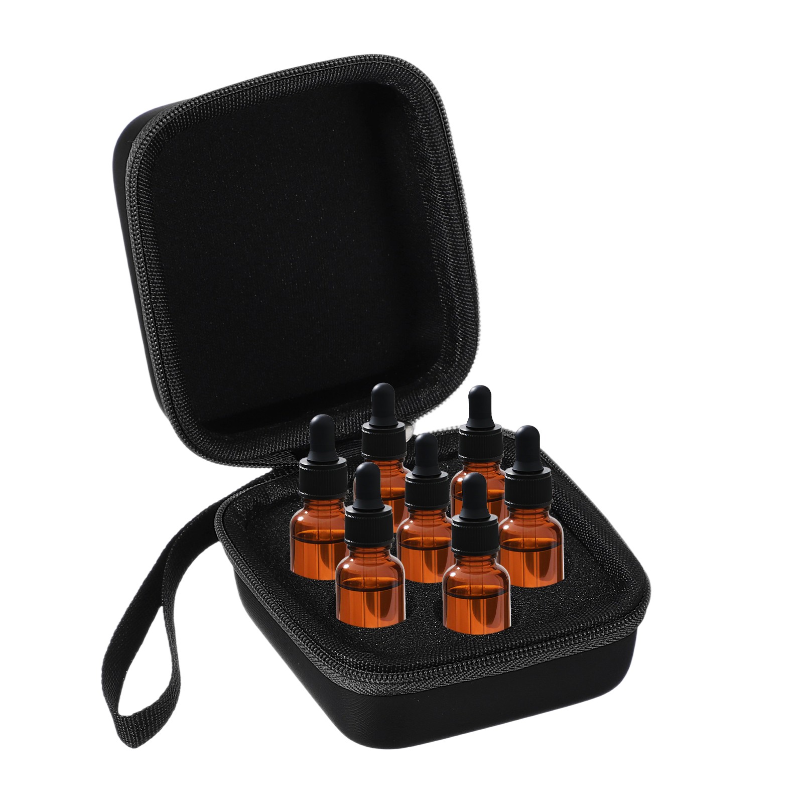 Essential Oil Storage Organizer, 7 Bottles Oil Carrying Case, Black