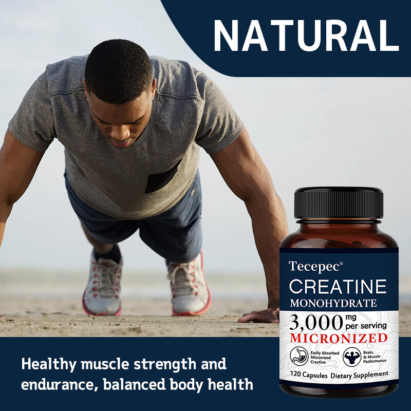 Creatine Monohydrate Capsules 3000mg - Increase Strength and Build Muscle