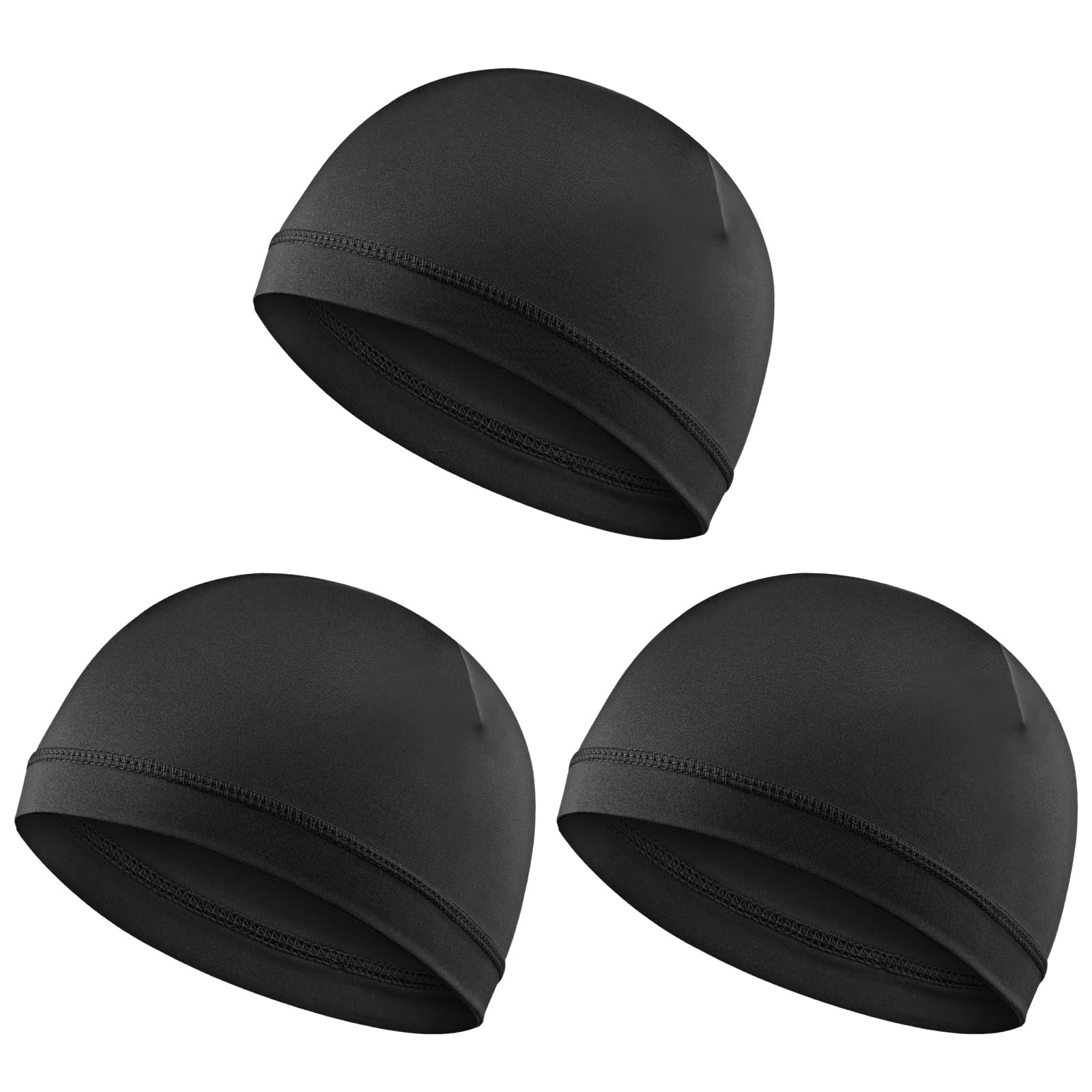 3 Pack Cooling Skull Cap Quick Dry Sports Skull Cap Sweat Wicking for Running
