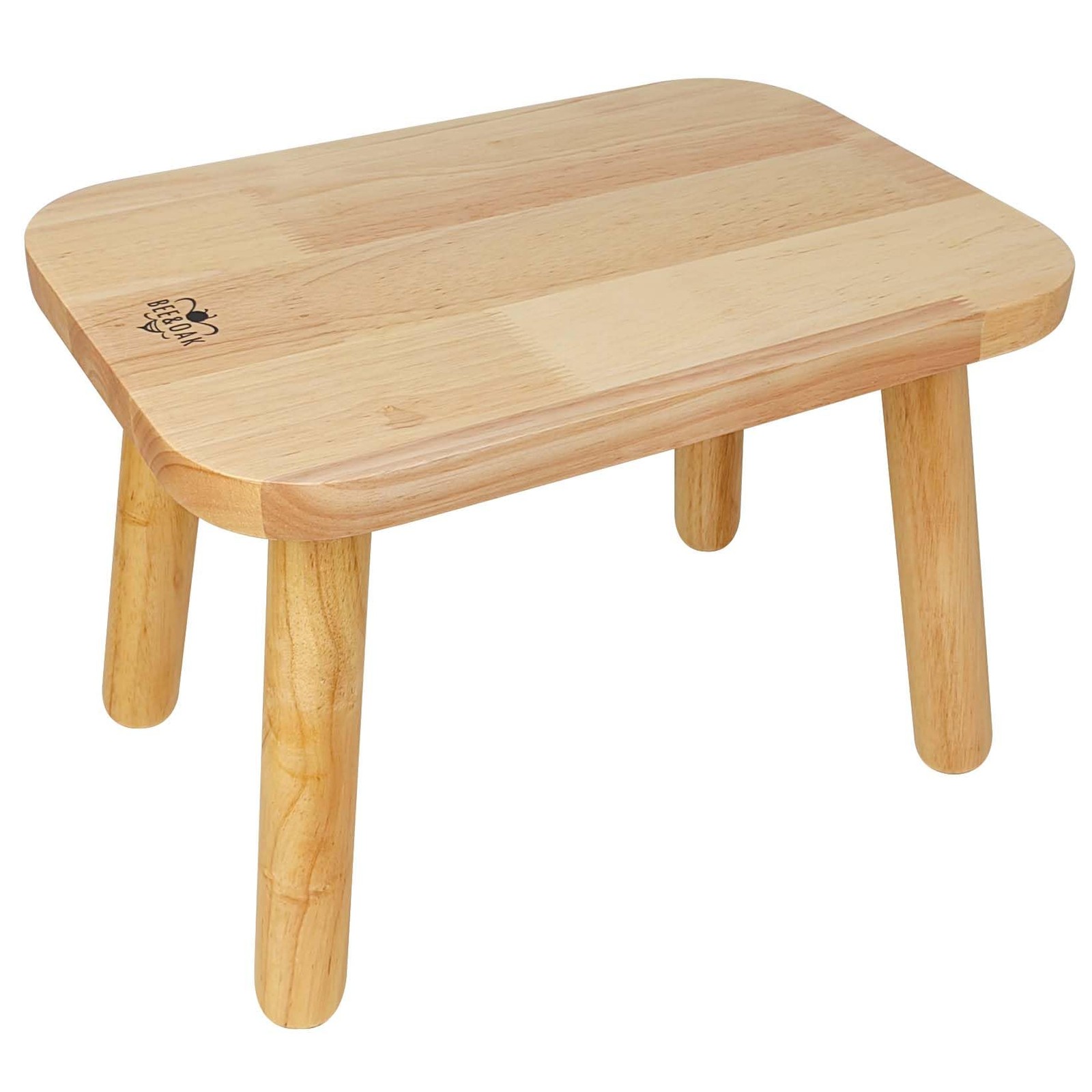 13.4 Inch Heavy Duty Wooden Step Stools for Adults - Non Slip, 300 LBS Capaci...