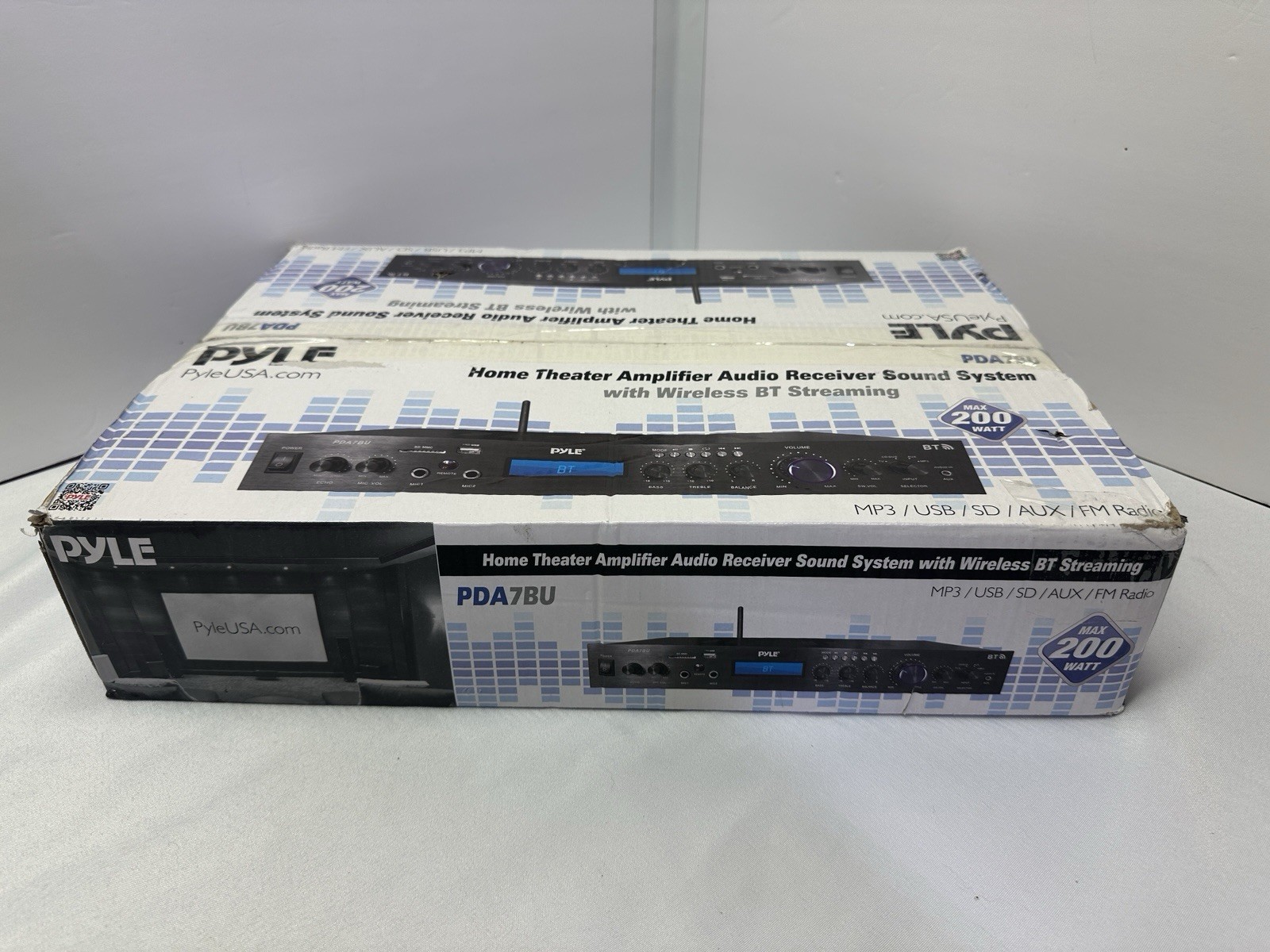 Pyle PDA7BU Home Theater Amplifier MP3/USB/SD/AUX/FM Black Bluetooth Receiver