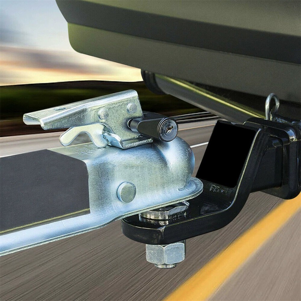 Trailer Coupler Hitch Lock Universal Dia 1/4",Span 3/4" Trailer Couplers w/Keys
