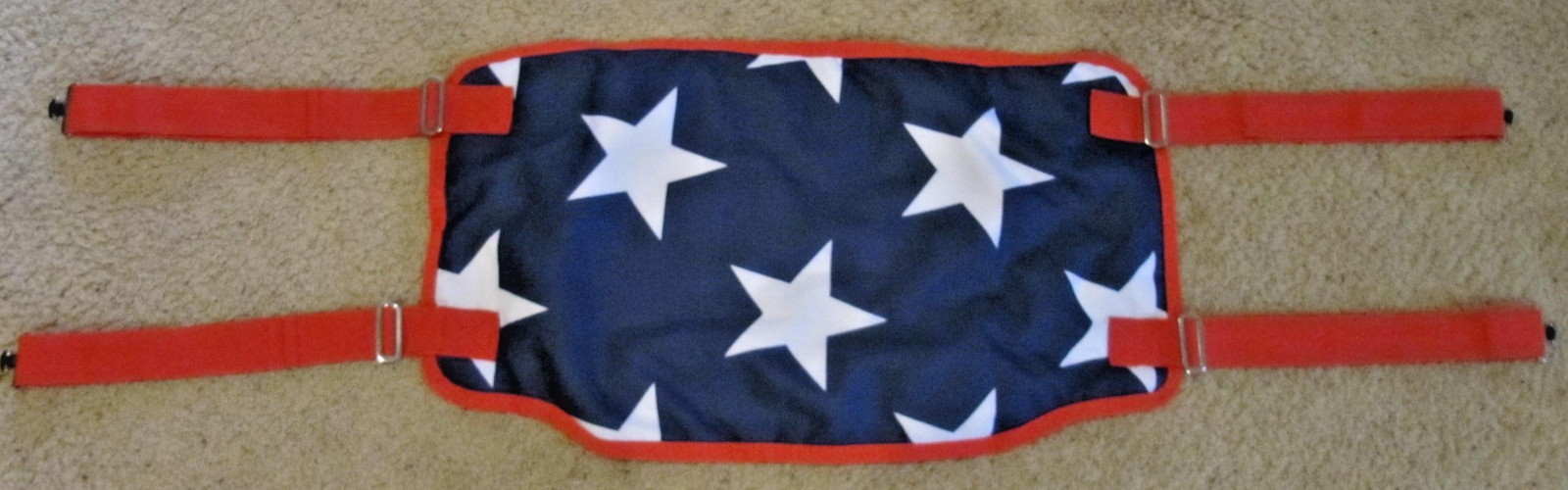 American Flag HILASON 1200D Winter Waterproof Poly Horse Turnout Belly Wrap