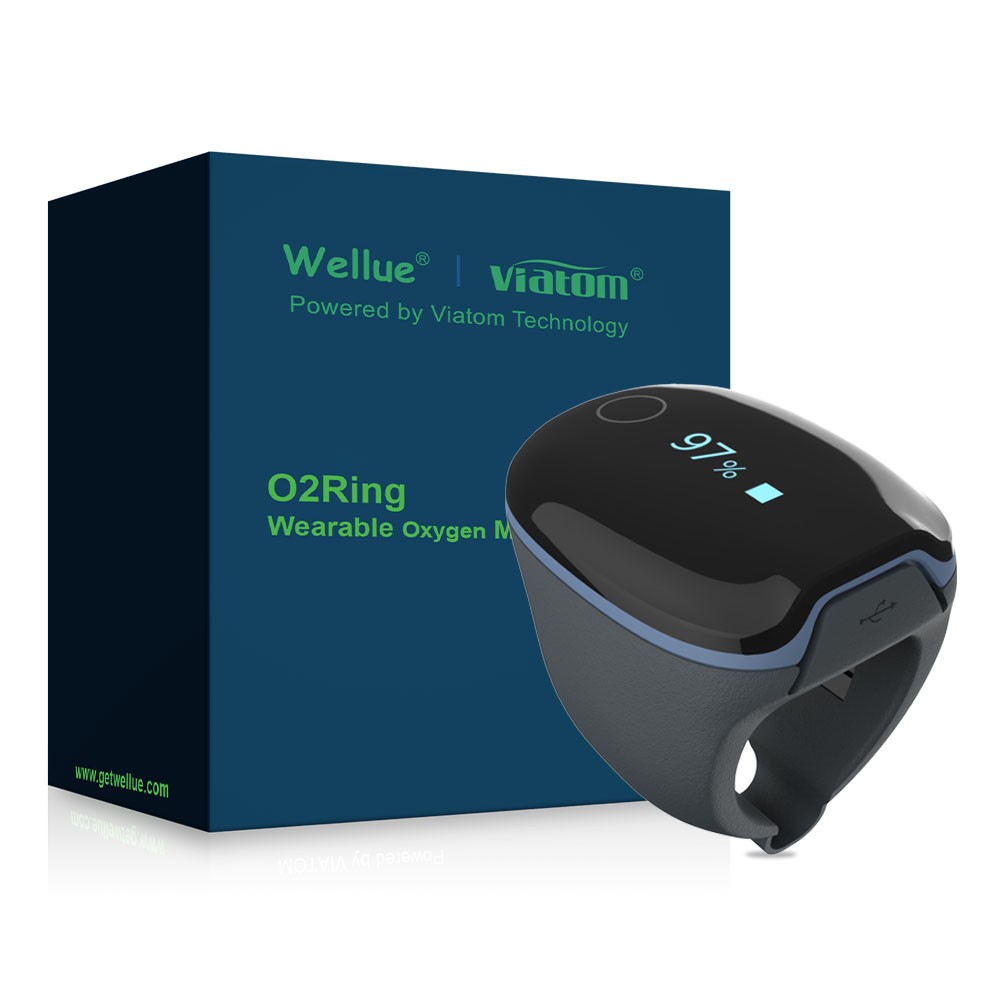 Wellue O2Ring Pulse Oximeter Continuous Recording SpO2 Pulse Rate Oxygen Monitor
