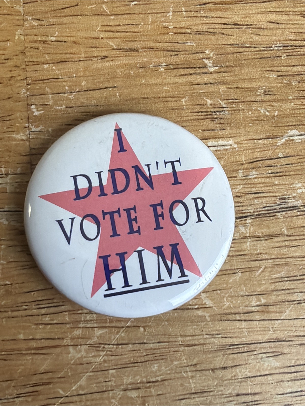 i didnt vote for him button