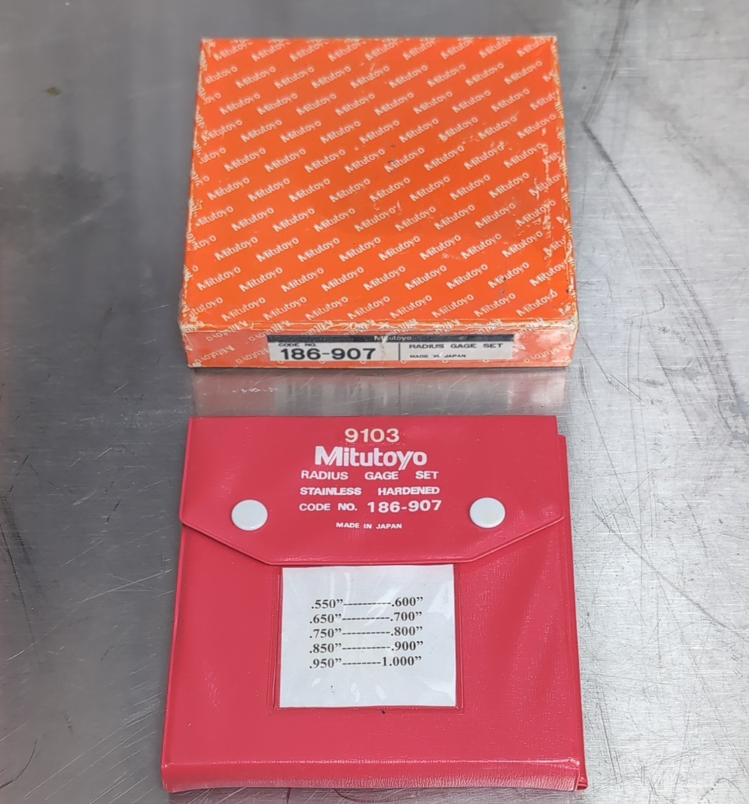 Mitutoyo Radius Gage Set 186-907