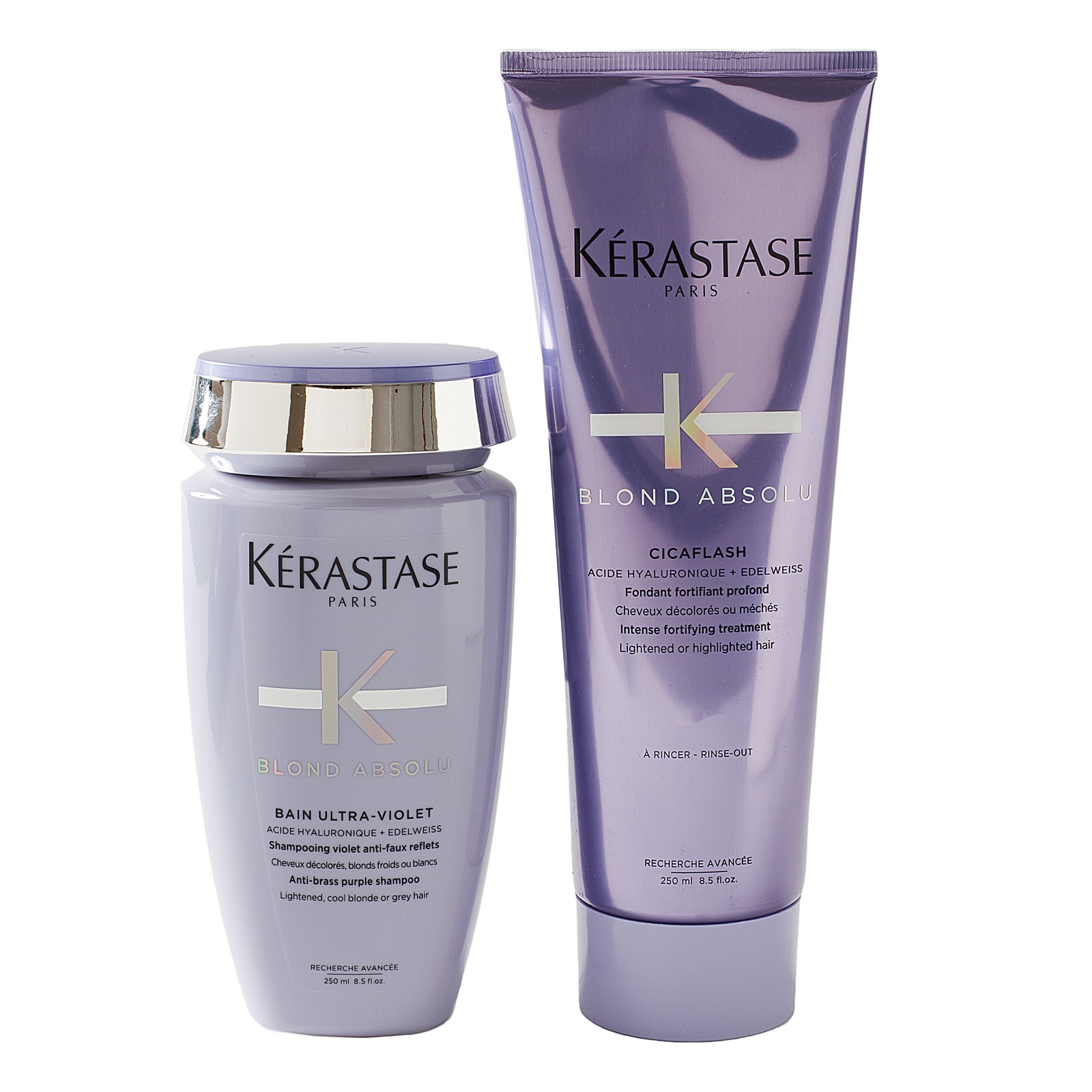 Kerastase Blond Absolu Bain Ultra-Violet & Cicaflash Conditioner 8.5 oz ea